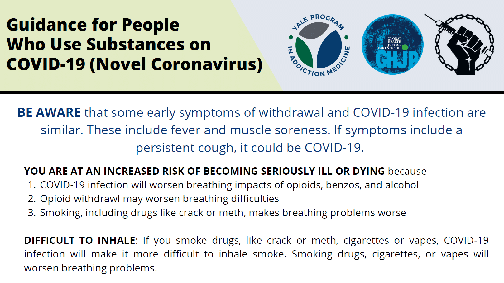 Guidance for People Who Use Substances During COVID-19