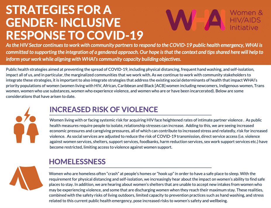 Strategies for a gender-inclusive response to COVID-19