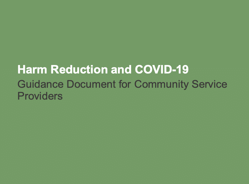 Harm Reduction and COVID-19 Guidance for Service Providers